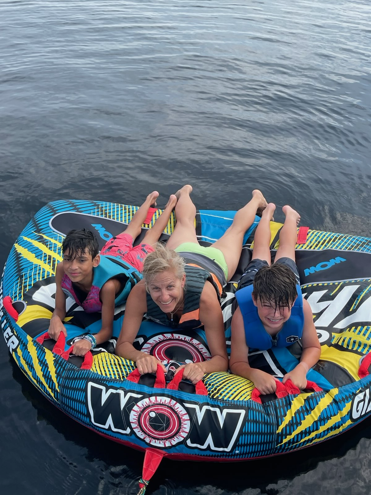 Extreme tubing on Lake Tahoe